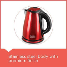 Load image into Gallery viewer, Black + Decker BXKE1801IN 1.8-Litre Stainless Steel Electric Kettle (Red) (5065337471107)
