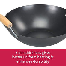 Load image into Gallery viewer, Alda Carbon Steel Kadhai, 32cm, Black - Easy Handling, Durable Material, Induction Friendly (5065322594435)

