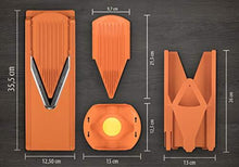 Load image into Gallery viewer, Borner V3 TrendLine Food and Vegetable Slicer with Slicer Insert, 3.5mm and 7mm Blade, Food Safety Holder, Storage Box (Orange) (5065353494659)
