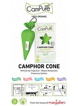 Load image into Gallery viewer, CamPure Camphor Cone, 45 Days Scent for Cars, Room Freshener with Mosquito Repellent Properties (Jasmine) (5065351757955)
