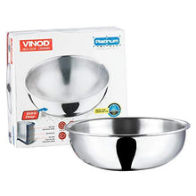 Load image into Gallery viewer, Vinod Platinum Triply Stainless Steel Extra Deep Tasla - 18 cm, 1.1 Ltr (Induction Friendly) (5065329311875)
