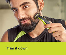 Load image into Gallery viewer, Philips QP2525/10 OneBlade Hybrid Trimmer and Shaver with 3 Trimming Combs (Lime Green) (5065318269059)
