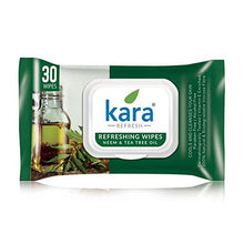 Load image into Gallery viewer, Kara Face Wipe - Cleansing &amp; Hydrating, Refreshing, Neem &amp; Tea Tree, 30 Wipes (5065343664259)
