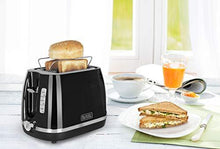 Load image into Gallery viewer, Black + Decker BXTO0202IN 870-Watt 2 Slice Pop-up Toaster with Bun Warmer (Black) (5065335898243)
