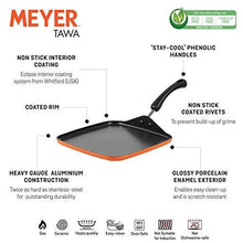 Load image into Gallery viewer, Meyer Aluminum Non-Stick Square Tawa , 28 cm , Orange (3 mm Thick) (5065324986499)
