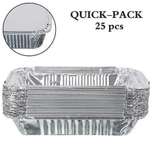 Load image into Gallery viewer, Freshee Pack of 25 pcs Aluminium Silver Foil Container 750ml, Food Storage Disposable Containers with Lid for Kitchen (5065342288003)
