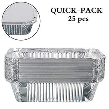 Load image into Gallery viewer, Freshee 25 pcs Aluminium Silver Foil Container 660ml, Food Storage Disposable Containers with Lid for Kitchen (5065342845059)
