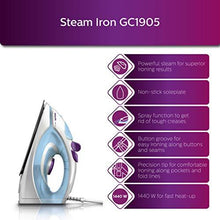 Load image into Gallery viewer, Philips GC1905 1440-Watt Steam Iron with Spray (Blue) (5065332752515)
