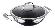 Load image into Gallery viewer, Bergner Hitech Prism Wok with lid with Titanium Coating, Kadhai with Lid (24Ø x8cm, 2.5L) (5065355952259)
