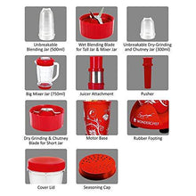 Load image into Gallery viewer, Wonderchef Nutri-Blend Complete Kitchen Machine (CKM) with 3 Jars 400W - Red (5065331277955)
