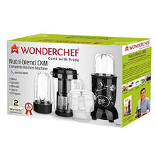 Load image into Gallery viewer, Wonderchef Nutri-Blend Complete Kitchen Machine (CKM) with 3 Jars 400W - Black (5065331343491)
