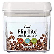 Load image into Gallery viewer, FELLI Flip-Tite Air Tight, Acrylic BPA Free, Square Storage Transparent Container 1.0L NLQ505A (5065333899395)

