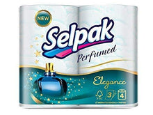 Load image into Gallery viewer, Selpak Elegance Perfumed Toilet Paper Bathroom Tissue Roll - 3Ply (4 Rolls/Pack) (5065339863171)
