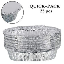 Load image into Gallery viewer, Freshee 25 pcs Extra Strong Aluminium Silver Foil Container 600ml | Food Storage Disposable Containers with Lid for Kitchen | Bacteria Resistant (5065342550147)
