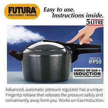 Load image into Gallery viewer, Hawkins Futura Hard Anodised Induction Compatible Pressure Cooker, 5 Litre (5065325117571)
