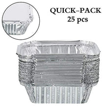 Load image into Gallery viewer, Freshee 25 pcs Aluminium Silver Foil Container 250ml, Food Storage Disposable Containers with Lid for Kitchen (5065343139971)
