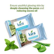 Load image into Gallery viewer, Kara Face Wipe - Cleansing &amp; Hydrating, Refreshing, Mint Oil &amp; Aloe Vera, 30 Wipes (5065343467651)

