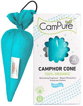 Load image into Gallery viewer, CamPure Camphor Cone, 45 Days Scent for Cars, Room Freshener with Mosquito Repellent Properties (Original) (5065351954563)
