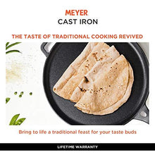 Load image into Gallery viewer, Meyer Pre Seasoned Cast Iron Flat Dosa Tawa, 28cm Black (5065327509635)
