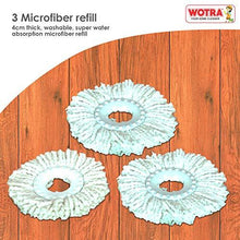 Load image into Gallery viewer, WOTRA Plastic Standard Prime Spin Bucket mop with Easy Wheels for Magic 360 Degree Cleaning and 3 Refills (Green/Grey, Large) (5065328328835)
