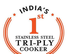 Load image into Gallery viewer, Stahl Triply Stainless Steel Xpress Pressure Cooker Outer Lid Lean, 9243, 3.3-Liter, 1-Piece, Silver (5065363685507)
