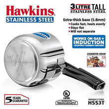 Load image into Gallery viewer, Hawkins Stainless Steel Tall Pressure Cooker, 3 Litres, Silver (5065326461059)
