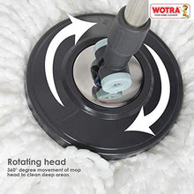 Load image into Gallery viewer, WOTRA Easywring E Quick Deluxe Spin Cleaning Bucket Mop with Easy Wheels with 3 Refills (Aqua ) S335 (5065328394371)
