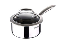 Load image into Gallery viewer, Bergner Hitech Prism Saucepan 14Cm X 7Cm with Lid (Stainless Steel, Non-Stick, Induction Bottom) Silver:- Abizon (5065355985027)
