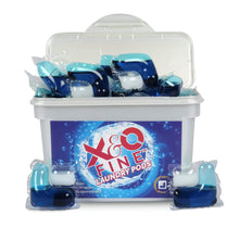 Load image into Gallery viewer, X&amp;O Fine 2 in1 Washing Liquid Laundry Pods (with Enzymes) 20 Wash 300ml (5065348186243)
