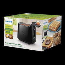 Load image into Gallery viewer, Philips Daily Collection HD2583/90 600-Watt 2 in 1 Toaster and Grill (Black) (5065336291459)
