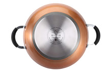 Load image into Gallery viewer, Bergner Infinity Chefs Aluminium Kadai with Lid, 2.1 Litres/24cm, Copper (5065355788419)
