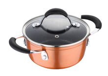 Load image into Gallery viewer, Bergner Infinity Chefs Aluminium Casserole with Lid, 1.7 Litres/18cm, Copper (5065356181635)
