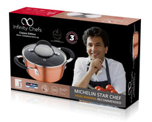 Load image into Gallery viewer, Bergner Infinity Chefs Aluminium Casserole with Lid, 1.7 Litres/18cm, Copper (5065356181635)
