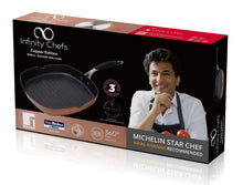Load image into Gallery viewer, Bergner Infinity Chefs Aluminium Grill Pan, 28cm, Copper (5065355264131)
