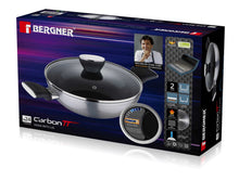 Load image into Gallery viewer, Bergner Carbon TT Forged Aluminium Wok with Lid, 24 cm, 245 litres Induction Base (5065354248323)
