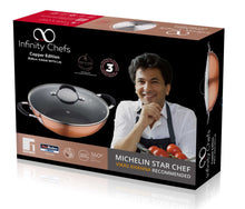 Load image into Gallery viewer, Bergner Infinity Chefs Aluminium Kadai with Lid, 3.3 Litres/28cm, Copper (5065355657347)
