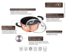 Load image into Gallery viewer, Bergner Infinity Chefs Aluminium Casserole with Lid, 1.7 Litres/18cm, Copper (5065356181635)
