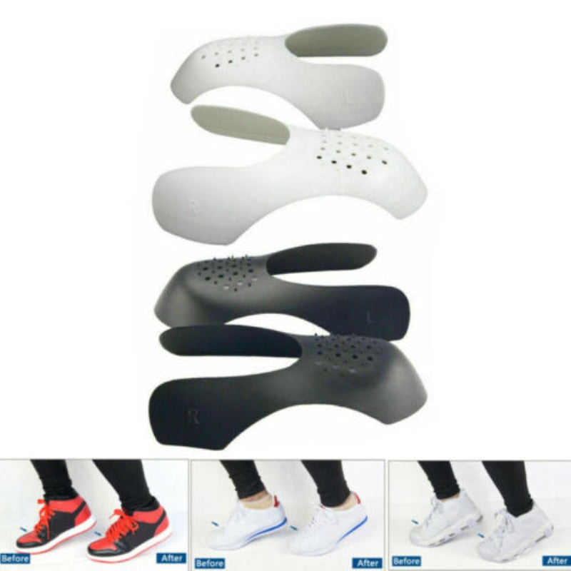 1 Pair Shoes Shields for Sneaker Anti Crease Wrinkled Fold Shoe Support Toe Cap Sport Ball Shoe Head Stretcher Shaper Protector (4956977561731)