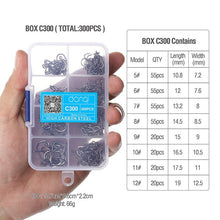 Load image into Gallery viewer, DONQL 300pcs/Box High Carbon Steel Fishing hooks Mixed Size Barbed jig hook Carp Fishing Jig Head for Fly fishing Accessories (4956977660035)
