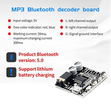 Load image into Gallery viewer, Bluetooth Audio Receiver board Bluetooth 5.0 mp3 lossless decoder board Wireless Stereo Music Module (4671397822595)
