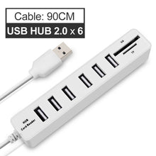 Load image into Gallery viewer, USB Hub 3.0 Multi USB 3.0 Hub USB Splitter High Speed 3 6 Ports 2.0 Hab TF SD Card Reader All In One For PC Computer Accessories (4956985458819)
