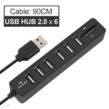 Load image into Gallery viewer, USB Hub 3.0 Multi USB 3.0 Hub USB Splitter High Speed 3 6 Ports 2.0 Hab TF SD Card Reader All In One For PC Computer Accessories (4956985458819)
