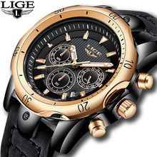 Load image into Gallery viewer, 2020 LIGE Mens Watches Top Brand Luxury Watch Men Military Leather Clock Waterproof Sports Watch Chronograph Relogio Masculino (4956896592003)

