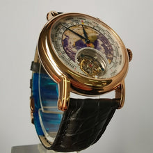 Load image into Gallery viewer, Real seagull Tourbillon Watch Men Mechanical Movement Luxury Brand Earth Dial Alligator Leather Men's Wristwatch Reloj Hombre (4956897214595)

