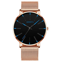Load image into Gallery viewer, 2019 Minimalist Men's Fashion Ultra Thin Watches Simple Men Business Stainless Steel Mesh Belt Quartz Watch Relogio Masculino (4956896690307)
