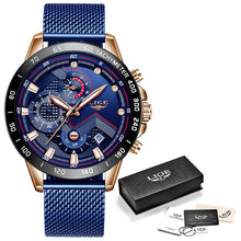 Load image into Gallery viewer, LIGE 2020 New Fashion Mens Watches with Stainless Steel Top Brand Luxury Sports Chronograph Quartz Watch Men Relogio Masculino (4956896755843)
