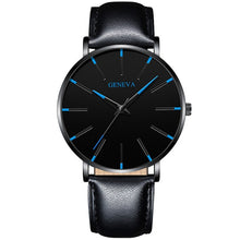 Load image into Gallery viewer, Luxury Fashion Mens Minimalist Watches Ultra Thin black Stainless Steel Mesh Band Watch Men Business Casual Analog Quartz clock (4956897935491)
