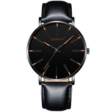 Load image into Gallery viewer, Luxury Fashion Mens Minimalist Watches Ultra Thin black Stainless Steel Mesh Band Watch Men Business Casual Analog Quartz clock (4956897935491)
