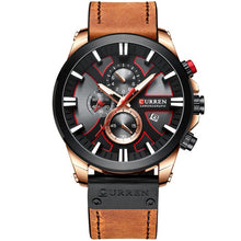 Load image into Gallery viewer, CURREN Casual Sport Watches for Men Blue Top Brand Luxury Military Leather Wrist Watch Man Clock Fashion Chronograph Wristwatch (4956896264323)
