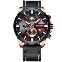 Load image into Gallery viewer, CURREN Casual Sport Watches for Men Blue Top Brand Luxury Military Leather Wrist Watch Man Clock Fashion Chronograph Wristwatch (4956896264323)
